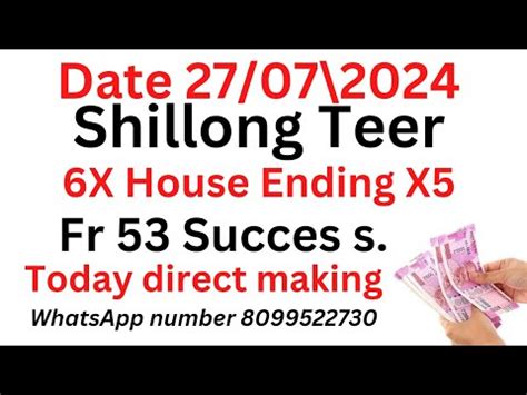 SHILLONG TEER 27/08/2024/Common number best house .